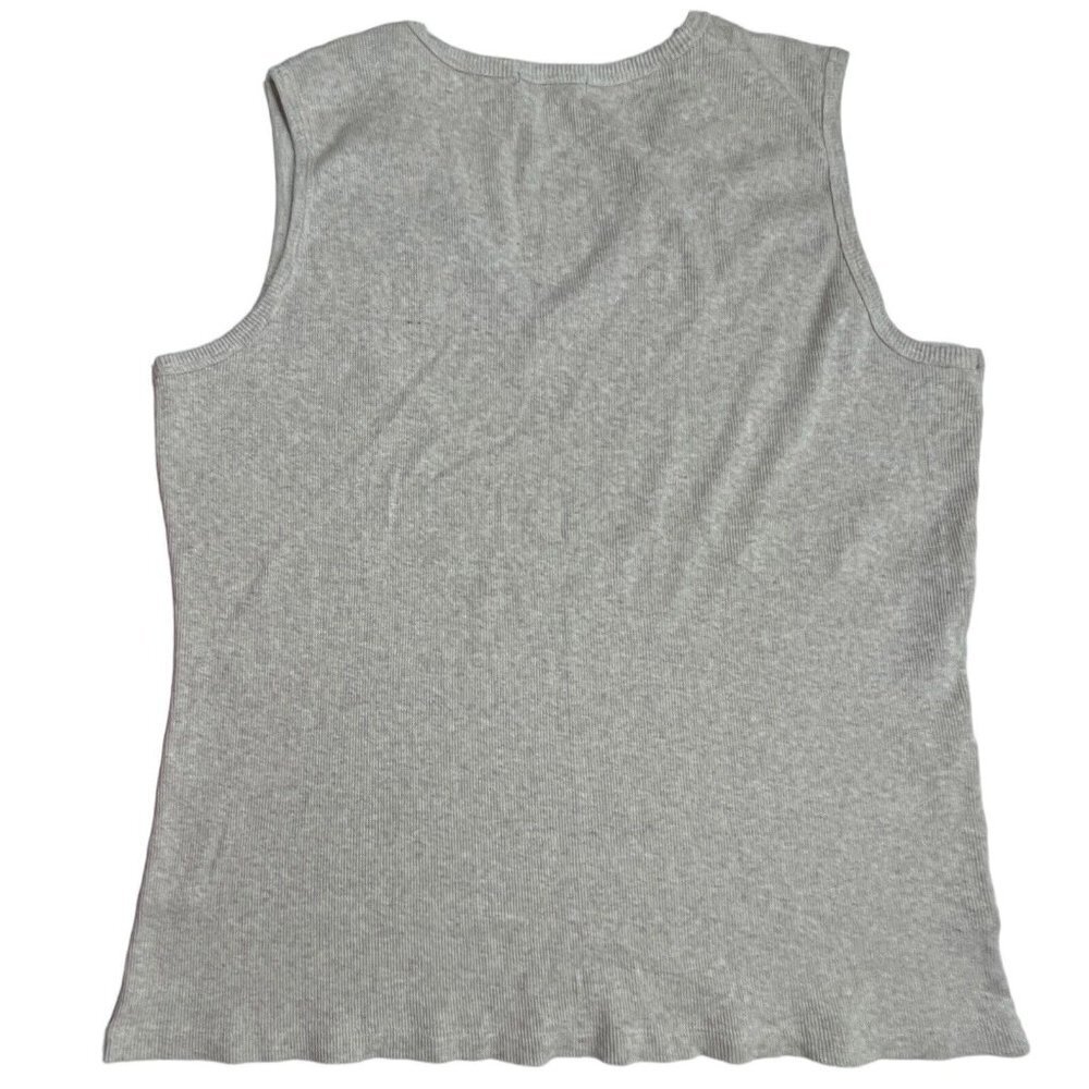 GREAT NORTHWEST Ribbed Sleeveless Top Size L Tan Gold Studs & Glitter Stretch - Picture 7 of 15
